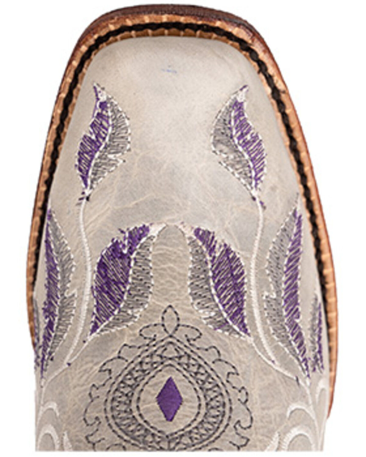 Image #6 - Ferrini Women's Dreamer Western Boots - Square Toe, Cream, hi-res