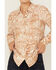 Image #3 - Idyllwind Women's Rockwall Conversation Print Feather Light Long Sleeve Pearl Snap Western Shirt, Caramel, hi-res