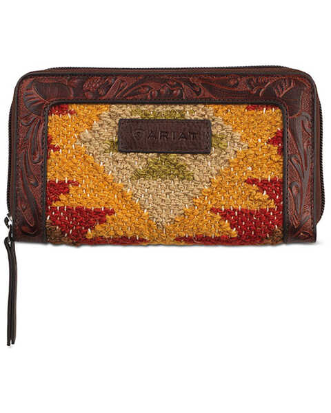 Ariat Women's Brynlee Southwestern Rug Zippered Wallet, Multi, hi-res