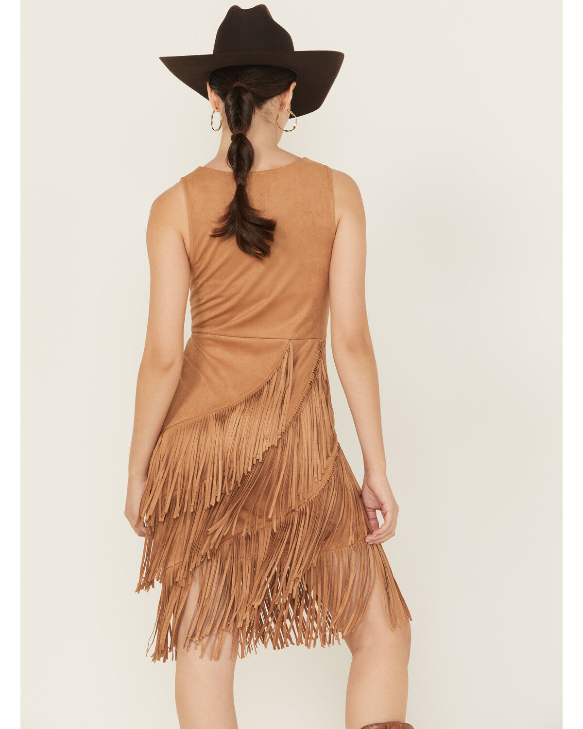 Image #4 - Idyllwind Women's Tina Faux Suede Fringe Mini Dress, Tan, hi-res