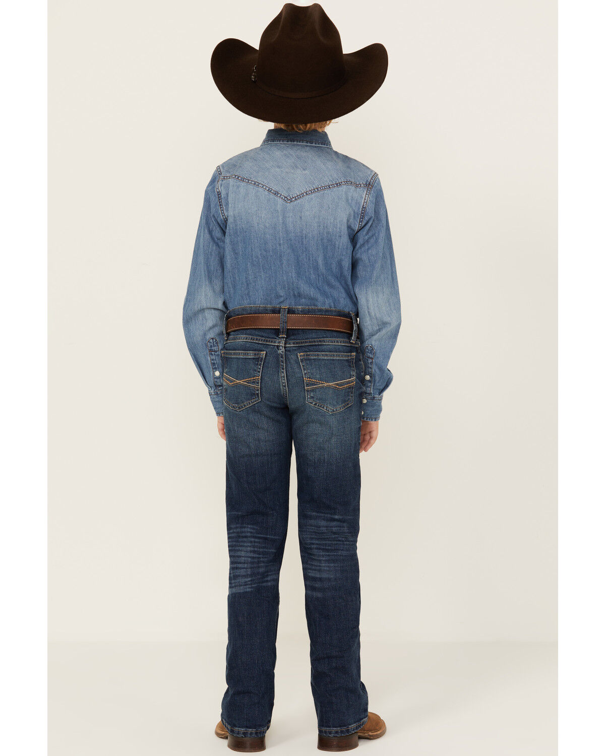 Image #3 - Wrangler 20X Boys' Dark Wash Range Vintage Bootcut Jeans, Dark Wash, hi-res