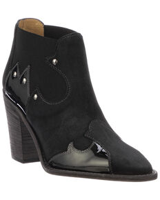 Lucchese Women's Stacy Fashion Booties - Pointed Toe, Black, hi-res
