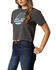 Image #2 - Kimes Ranch Women's American Bullseye Short Sleeve Cropped Graphic Tee, Black, hi-res