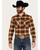 Image #1 - Pendleton Men's Burnside Plaid Print Long Sleeve Button-Down Flannel Shirt, Brown, hi-res