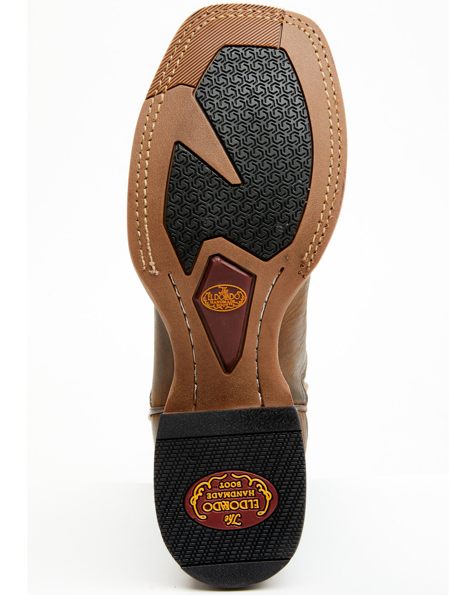 Image #7 - El Dorado Men's Bay Western Boots - Broad Square Toe, Brown, hi-res