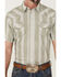 Image #3 - Gibson Men's Cream Southwestern Stripe Short Sleeve Pearl Snap Western Shirt, Cream, hi-res