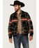 Image #1 - Rock & Roll Denim Men's Southwestern Print Bomber Jacket, Black, hi-res