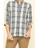 Image #4 - Carhartt Women's Twilight Relaxed 3/4 Sleeve Plaid Shirt, Dark Blue, hi-res