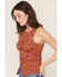 Image #2 - Blue Life Women's Evie Button-Up Pointelle Tank, Rust Copper, hi-res