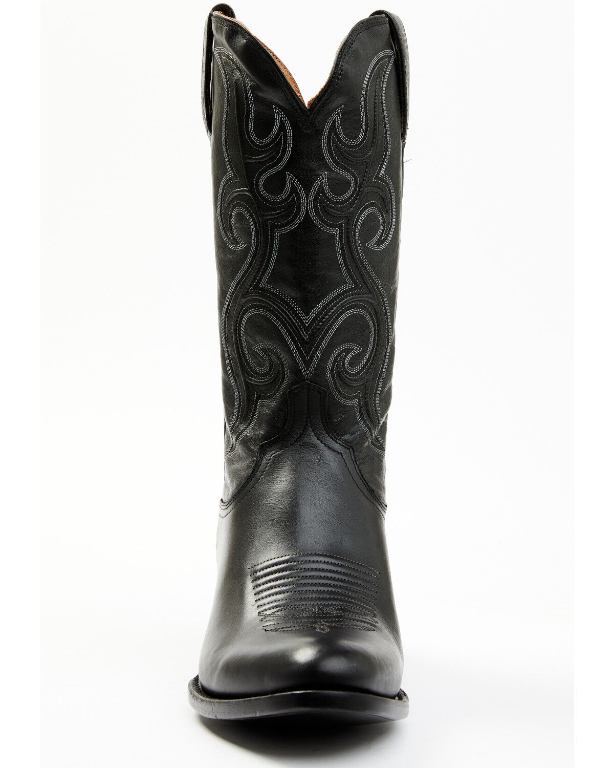 Image #4 - Lucchese Men's Cowhide Western Boots - Round Toe, Black, hi-res