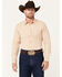 Image #1 - RANK 45® Men's Logo Long Sleeve Button-Down Performance Western Shirt, Tan, hi-res
