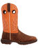 Durango Men's Rebel Performance Western Boots - Square Toe , Orange, hi-res