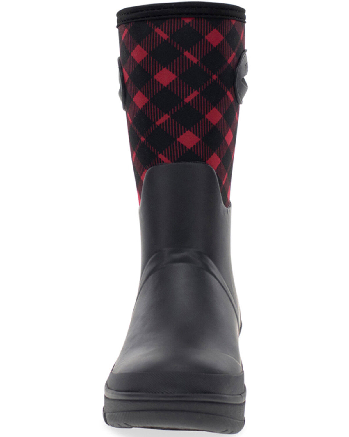 Image #4 - Western Chief Women's Polarprene Buffalo Check Faux Fur Mid Rubber Boots, Black, hi-res