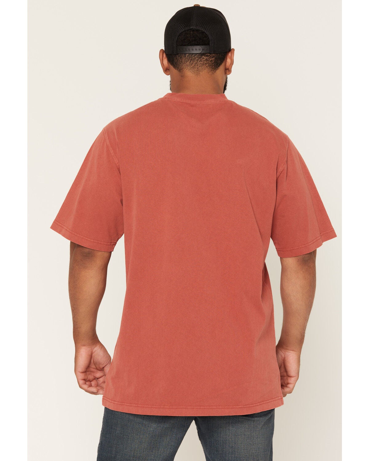 Image #4 - Hawx Men's Forge Solid Short Sleeve Pocket Work Shirt, Red, hi-res