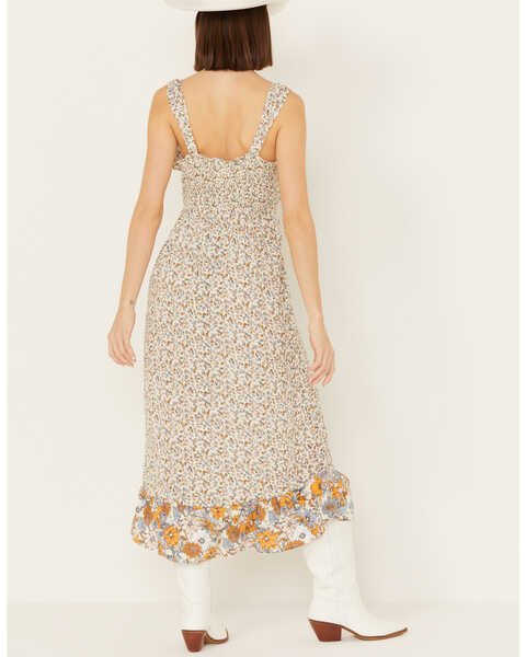 Image #4 - Cotton & Rye Women's Floral Sleeveless Button Down Midi Dress, Cream, hi-res