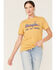 Wrangler Women's Long Live Cowboys Desert Graphic Tee, Mustard, hi-res