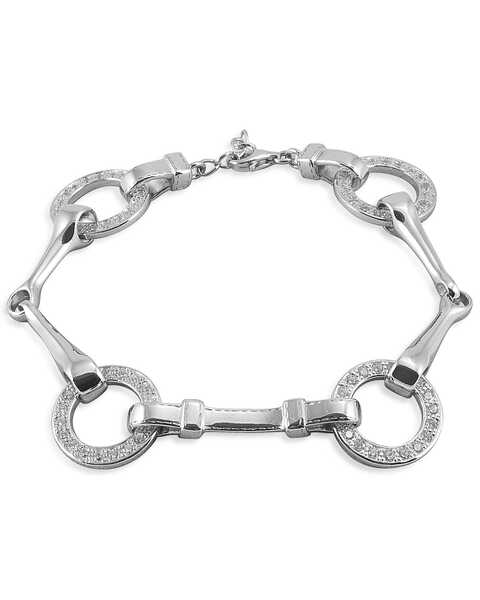 Image #1 -  Kelly Herd Women's Sterling Silver Snaffle Bit Bracelet , Silver, hi-res