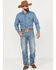 Rock & Roll Denim Men's Double Barrel Light Vintage Wash Relaxed Straight Stretch Jeans, Light Wash, hi-res