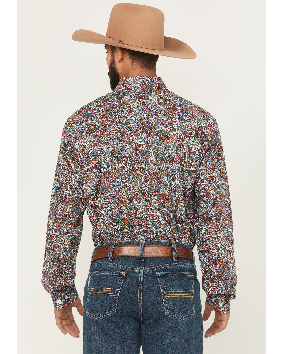 Image #4 - Cinch Men's Paisley Print Long Sleeve Button-Down Western Shirt, Multi, hi-res