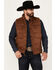 Image #1 - Cody James Men's Faux Suede Puffer Vest, Camel, hi-res