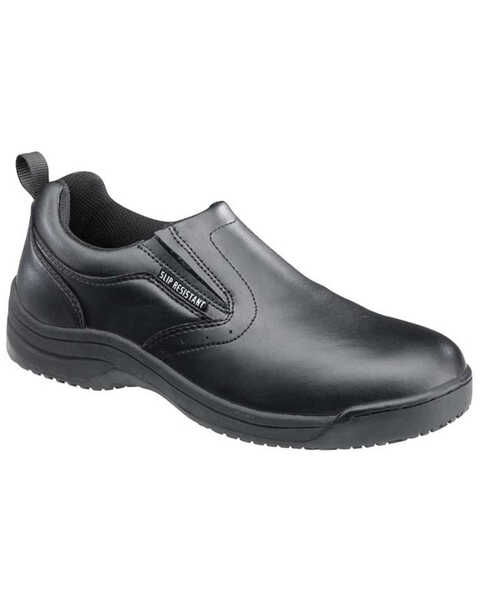SkidBuster Women's Black Slip-On Work Shoes - Soft Toe, Black, hi-res