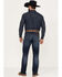 Image #3 - Wrangler Retro Men's 88MWZ Stone Dark Wash Slim Straight Stretch Denim Jeans - Long, Dark Wash, hi-res
