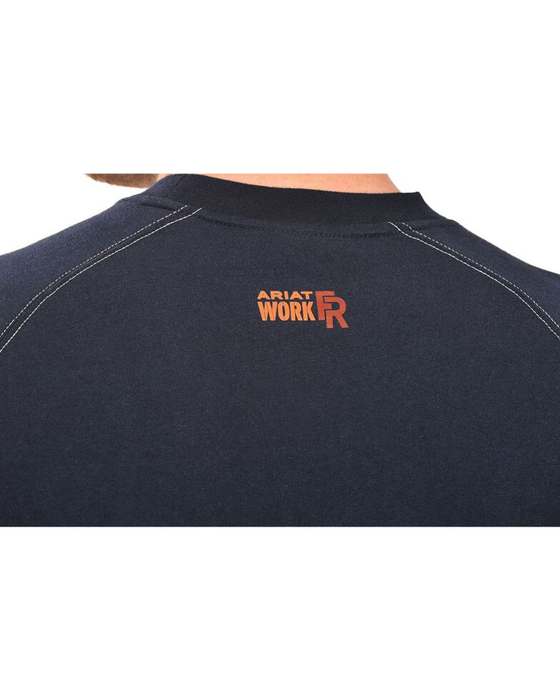 Ariat Flame Resistant Crew Work Shirt, Navy, hi-res