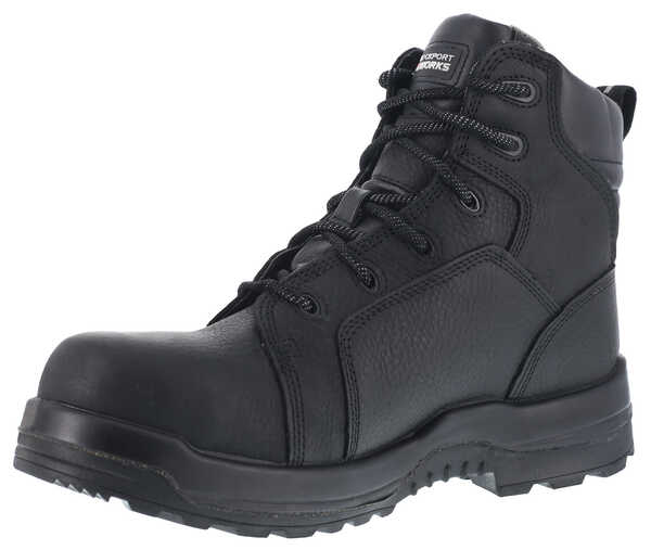 Image #2 - Rockport Works Women's More Energy Waterproof 6" Lace-Up Work Boots - Composite Toe, Black, hi-res