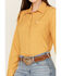 Cinch Women's ARENAFLEX Printed Long Sleeve Button-Down Western Shirt , Gold, hi-res