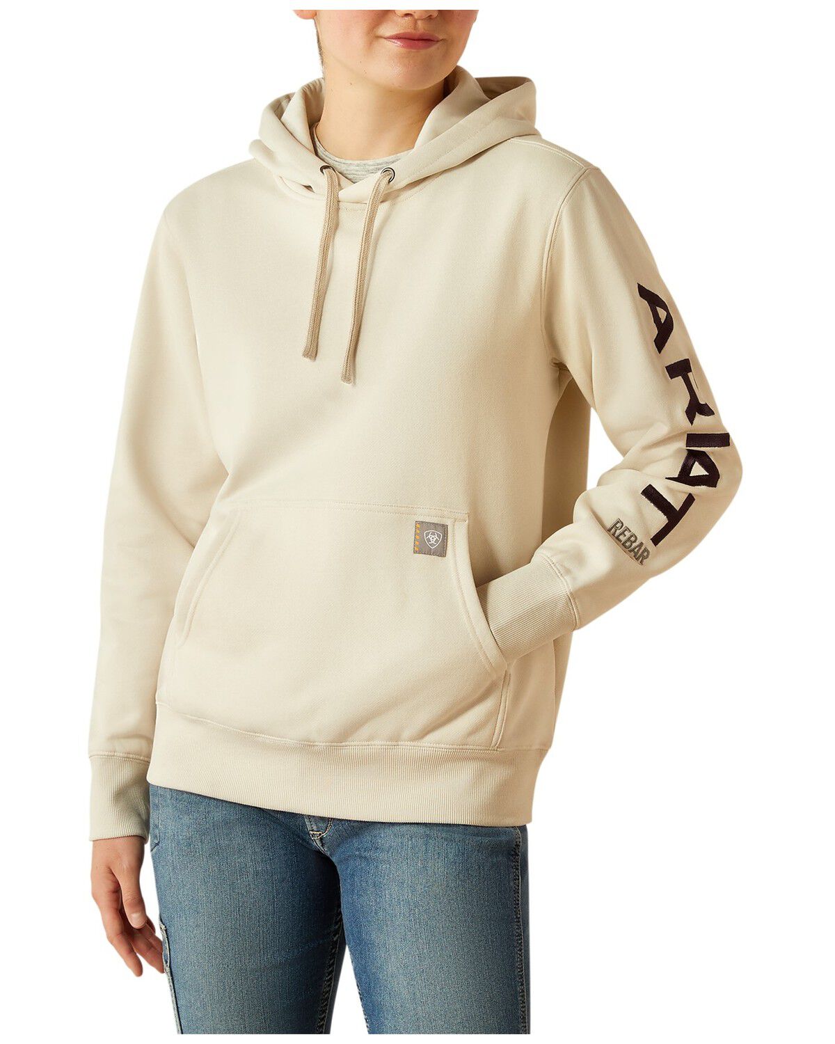 Image #1 - Ariat Women's Rebar Graphic Hoodie, Grey, hi-res