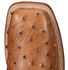 Image #6 - Justin Men's Waxy Full Quill Ostrich Western Boots - Broad Square Toe, Cognac, hi-res