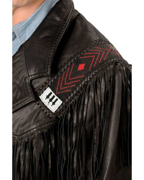 Image #4 - Kobler Mohawk Fringed Leather Jacket, Black, hi-res