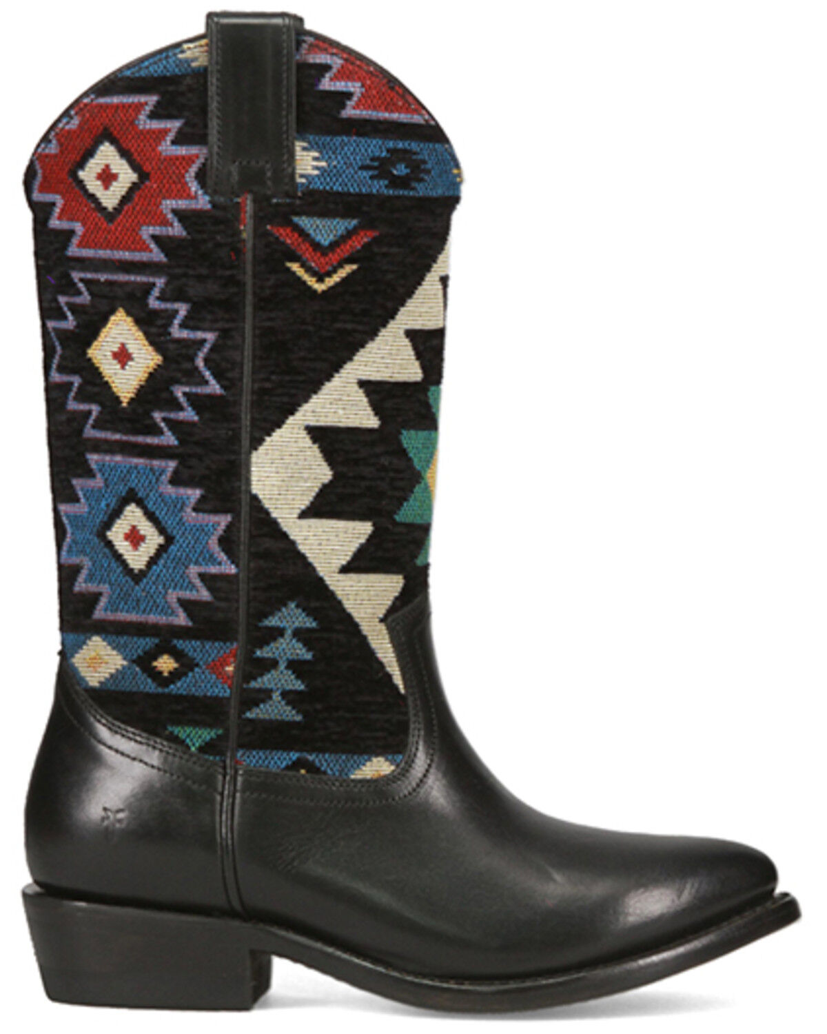 Image #2 - Frye Women's Billy Southwestern Western Boots - Round Toe, Black, hi-res