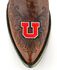 Gameday University of Utah Cowgirl Boots - Pointed Toe, Brass, hi-res
