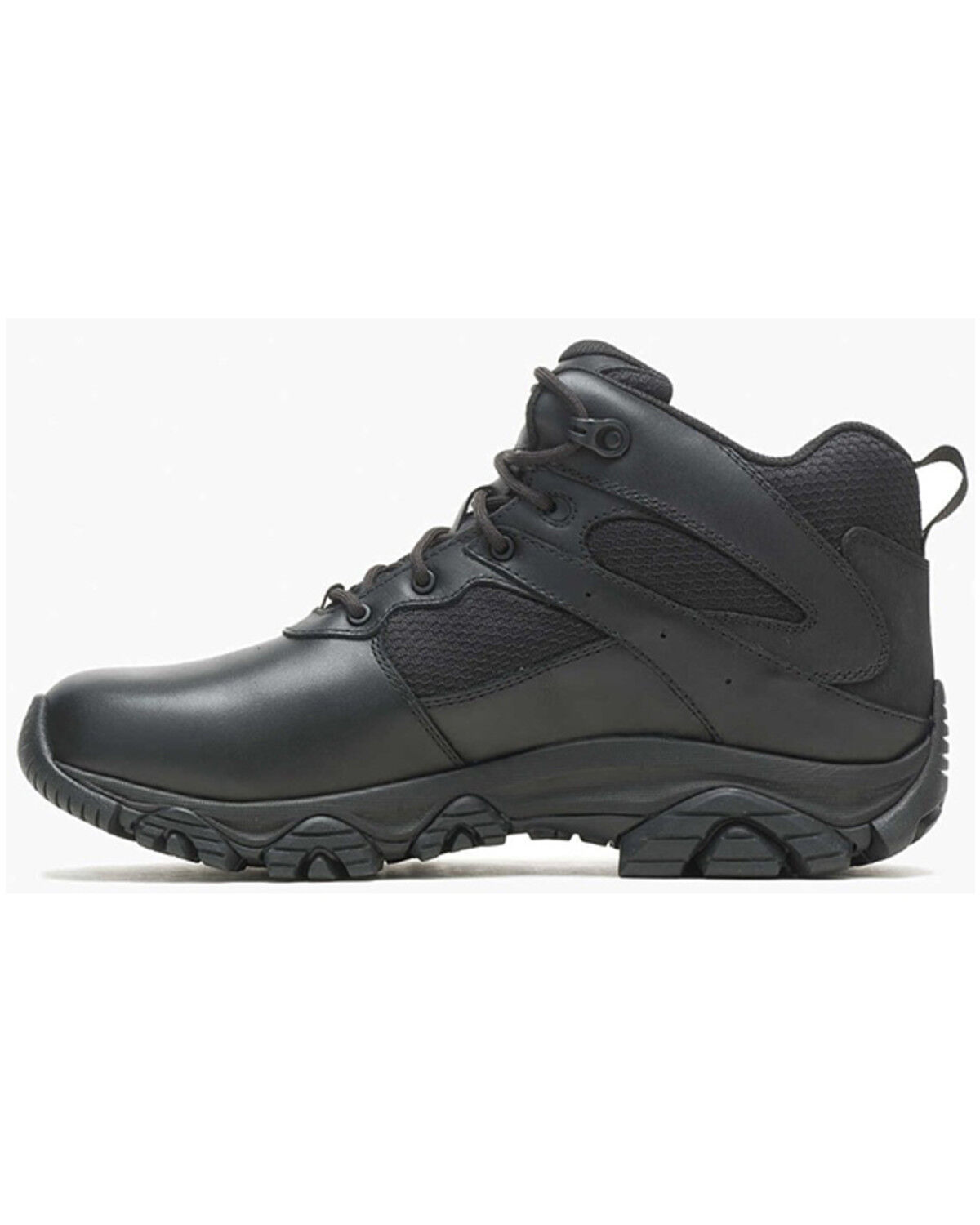 Image #3 - Merrell Men's Moab 3 Mid Tactical Response Waterproof Work Boots - Soft Toe, Black, hi-res