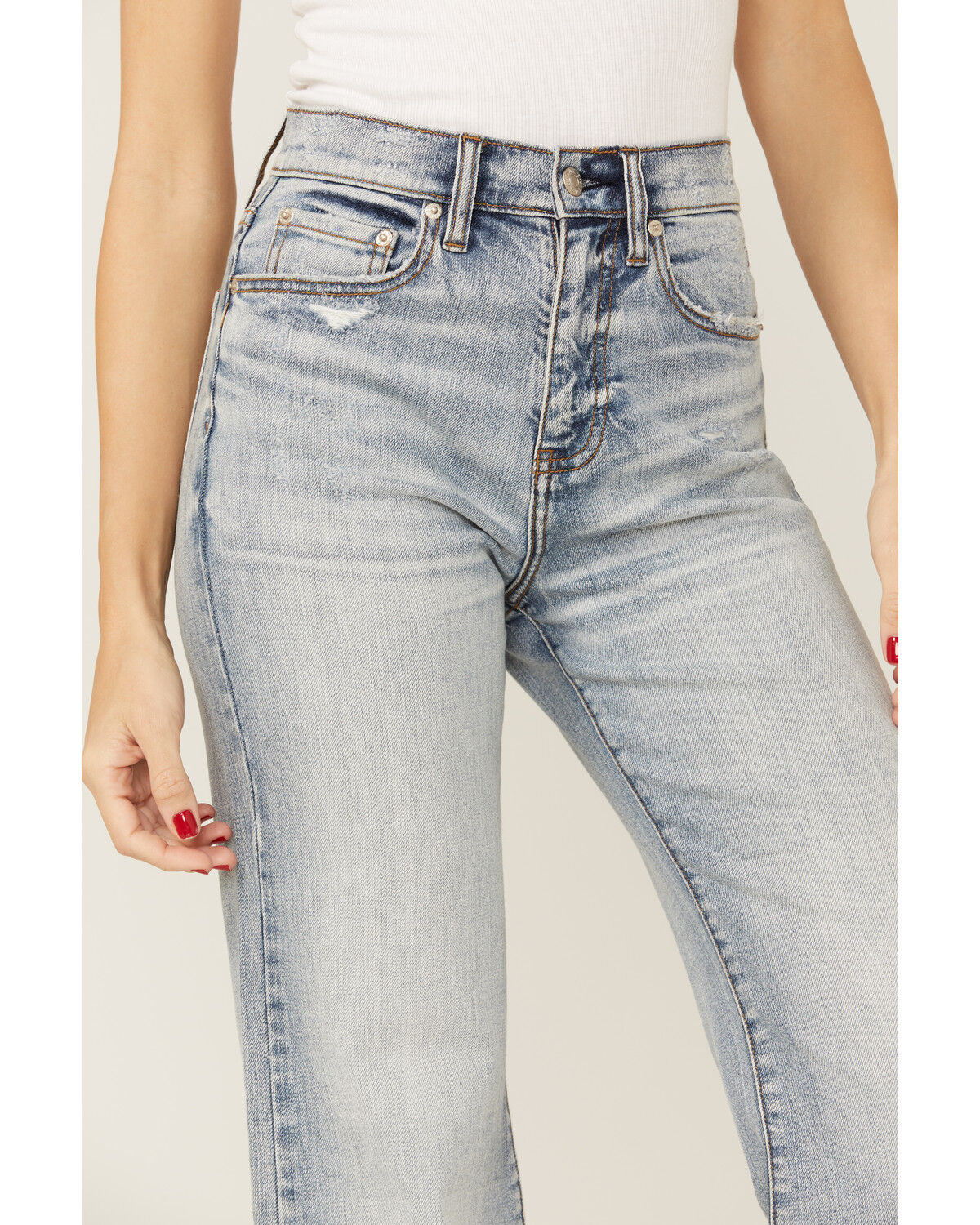 Image #2 - Daze Women's Far Out High Rise Wide Leg Jeans, Light Blue, hi-res