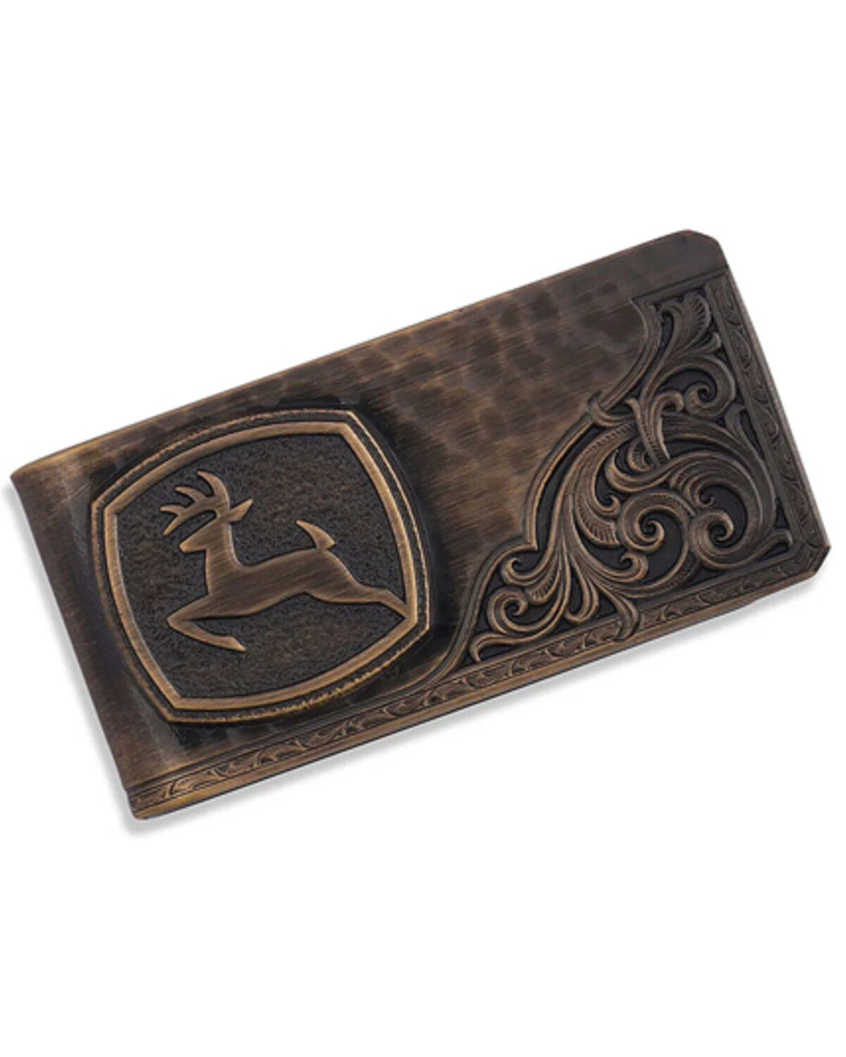 Image #1 - Montana Silversmiths Men's John Deere Filigree Money Clip, Silver, hi-res