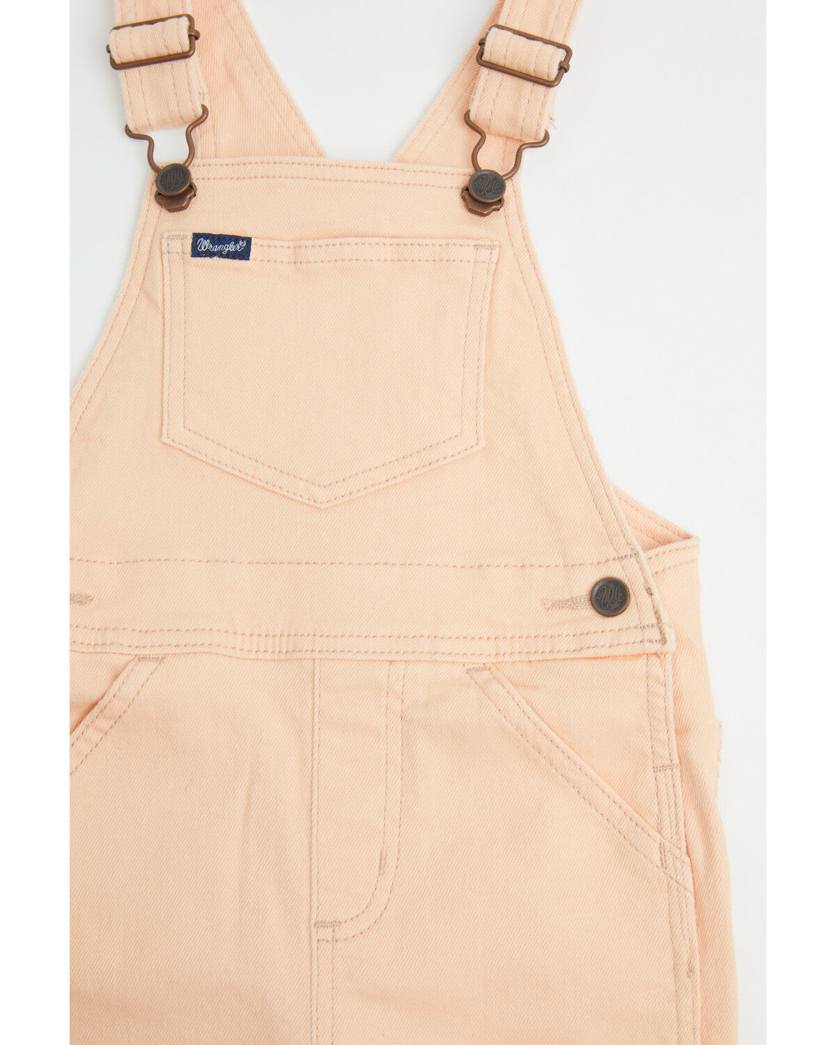 Image #2 - Wrangler Toddler Girls' Overalls, Peach, hi-res
