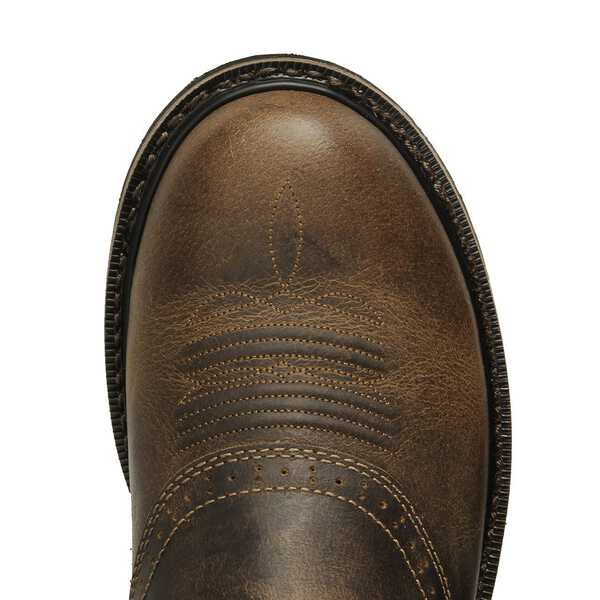  Justin Men's Stampede Superintendent Work Boots - Steel Toe, Brown, hi-res
