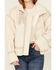 Image #3 - Revel Women's Sherpa Trim Moto Jacket, White, hi-res