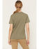 Image #4 - Carhartt Women's Relaxed Fit Lightweight Short Sleeve Pocket Tee, Heather Green, hi-res