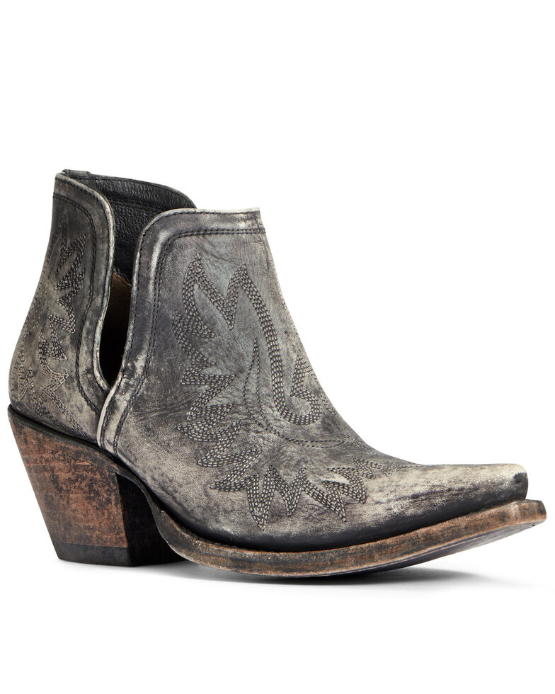 Ariat Women's Dixon Sueded Fashion Booties - Snip Toe, Black, hi-res