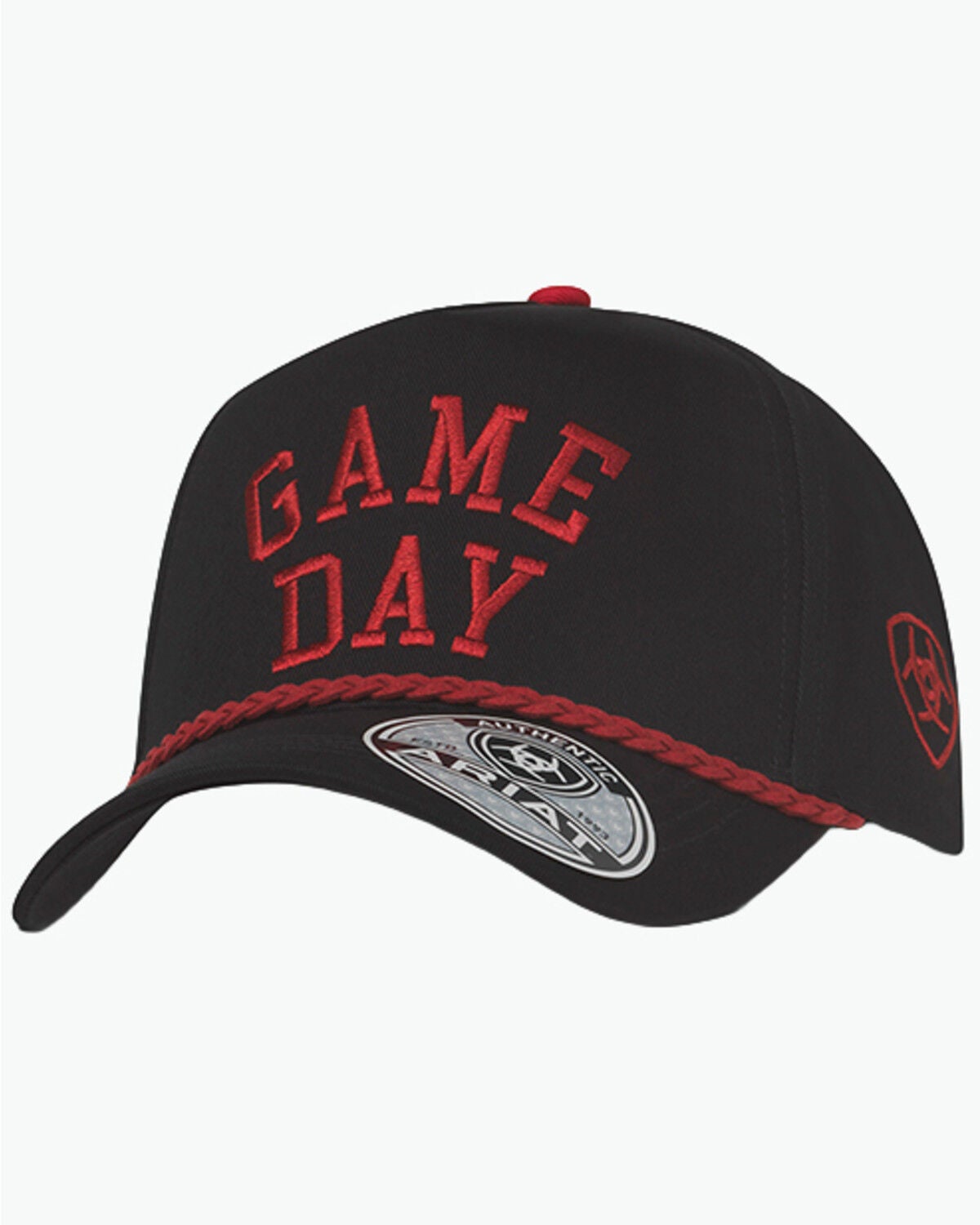 Image #1 - Ariat Men's Game Day Ball Cap, Black, hi-res
