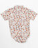 Shyanne Infant Girls' Floral Print Short Sleeve Snap Western Onesie, Ivory, hi-res