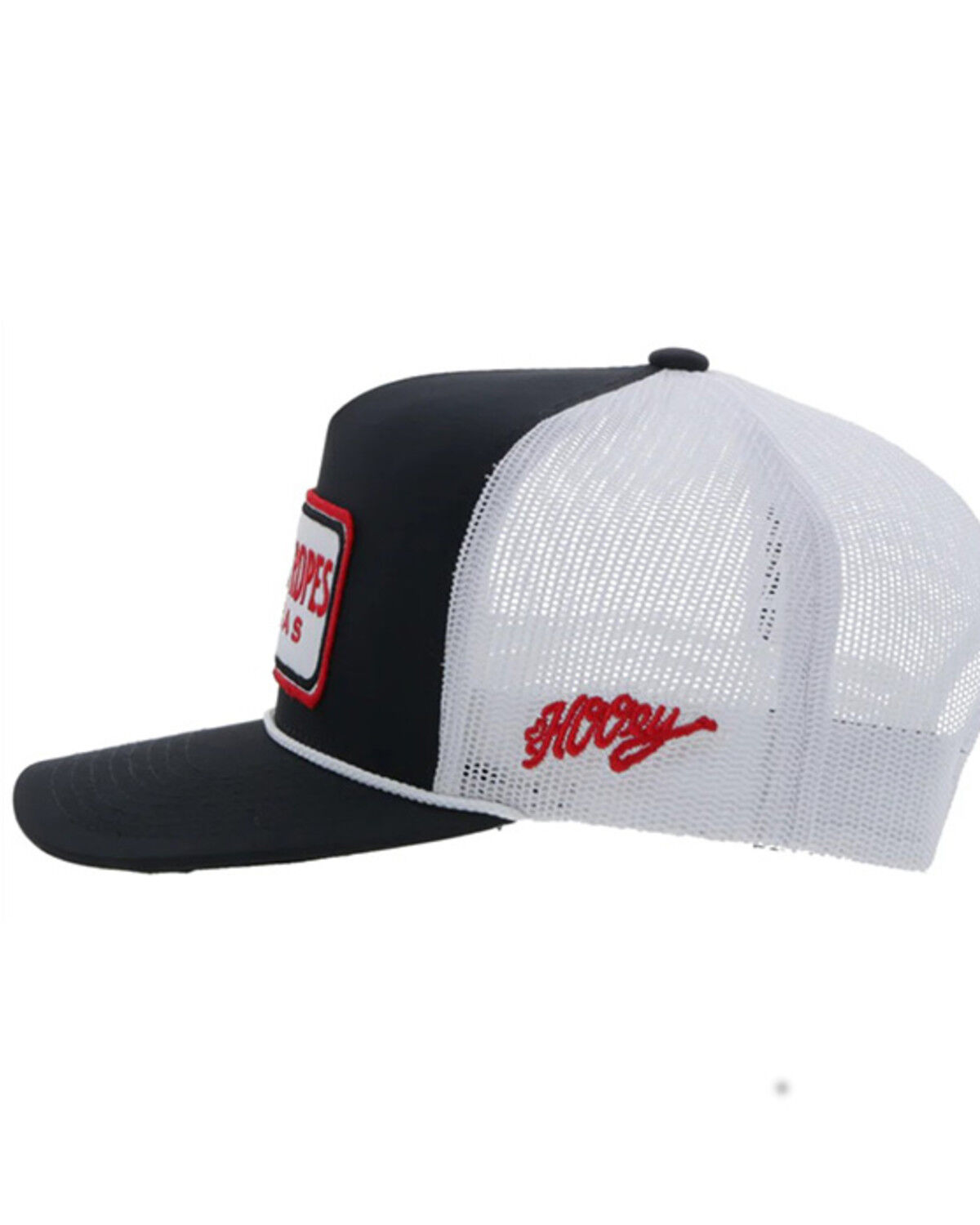 Image #2 - Hooey Men's Cactus Ropes Mesh Back Trucker Cap, Black/white, hi-res