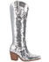 Image #2 - Dingo Women's Sequin Dance Hall Queen Tall Western Boots - Snip Toe , Silver, hi-res