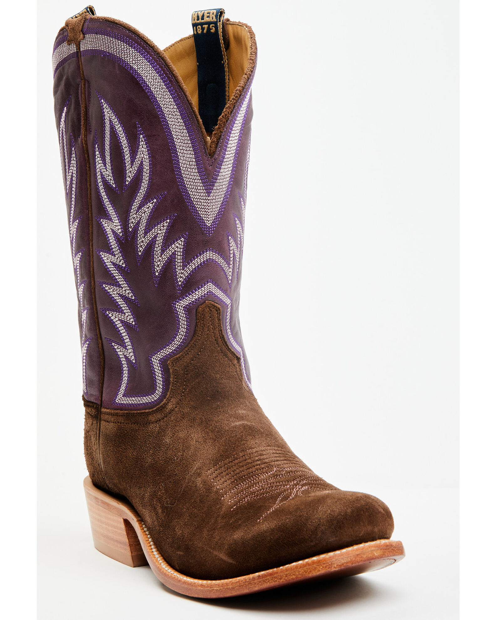 Hyer Men s Culver Roughout Western Boots Square Toe Sheplers