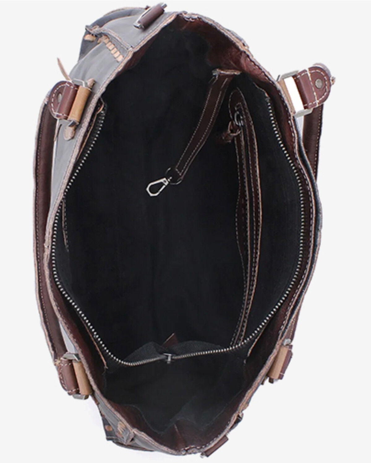 Image #3 - Bed Stu Women's Rockababy Leather Handbag, Brown, hi-res