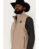 Image #2 - Cinch Men's Solid Concealed Carry Zip-Front Softshell Vest , Beige/khaki, hi-res