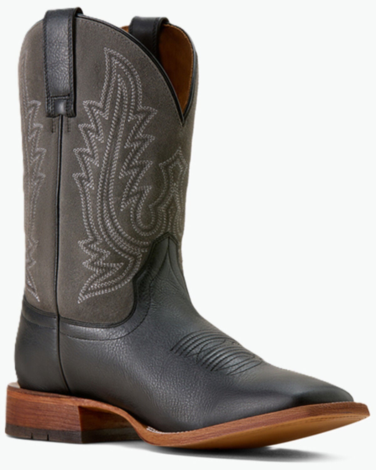 Ariat Men's Country Roads Western Boots - Broad Square Toe, Black, hi-res